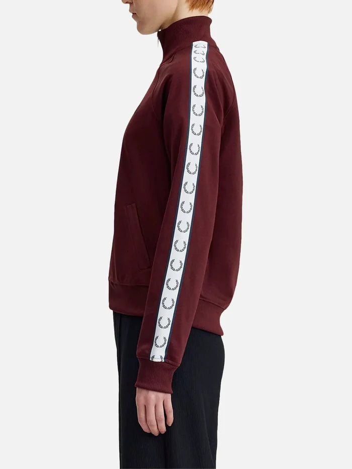 FRED PERRY Taped Track Jacket - Oxblood - Track Jackets EŞOFMAN ÜSTÜ