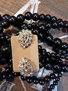 Teardrop Rhinestone Stud Earring