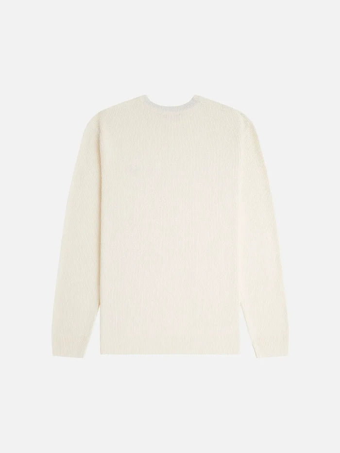 FRED PERRY Textured Jumper - Ecru - Sweaters KAZAK