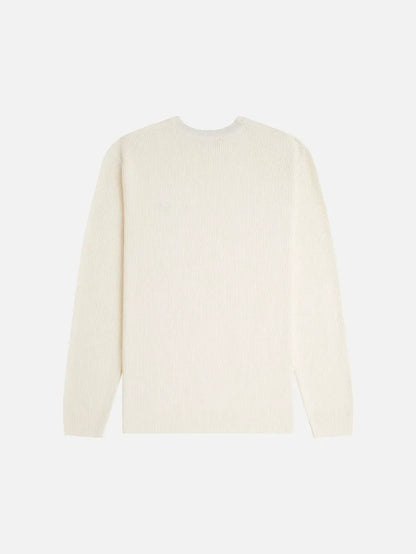FRED PERRY Textured Jumper - Ecru - Sweaters KAZAK