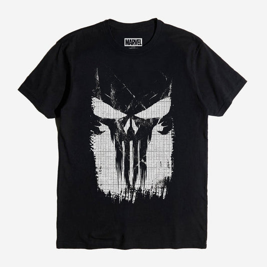 The Punisher Logo Forge Heavyweight Boxy Tee - Heroes & Villains-Marvel-T-Shirt