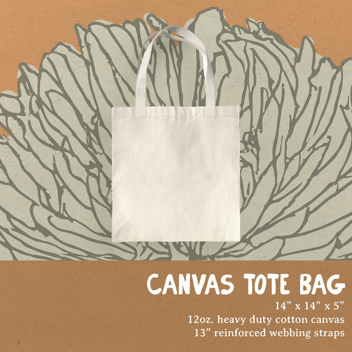 Three Plants City State - Custom Canvas Tote Bag