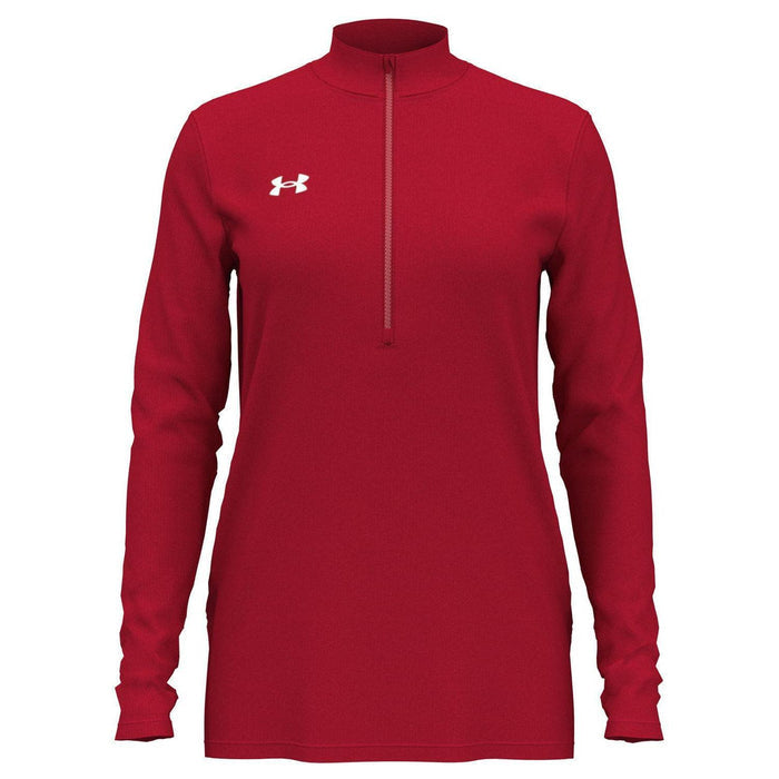 Under Armour Ladies Team Tech Half-Zip-Under Armour-Red/White-XS-Thread Logic