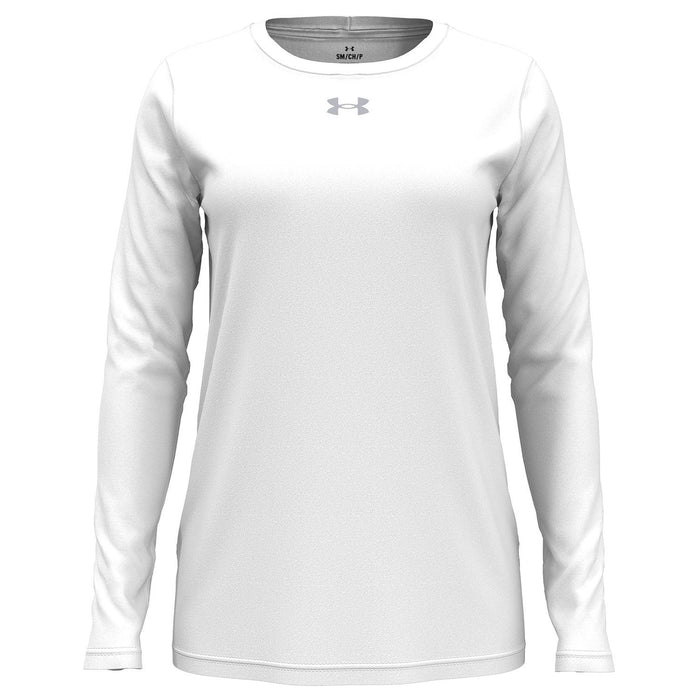 Under Armour Ladies Team Tech Long-Sleeve T-Shirt-Under Armour-White-XS-Thread Logic