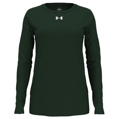 Under Armour Ladies Team Tech Long-Sleeve T-Shirt-Under Armour-Forest Green-XS-Thread Logic