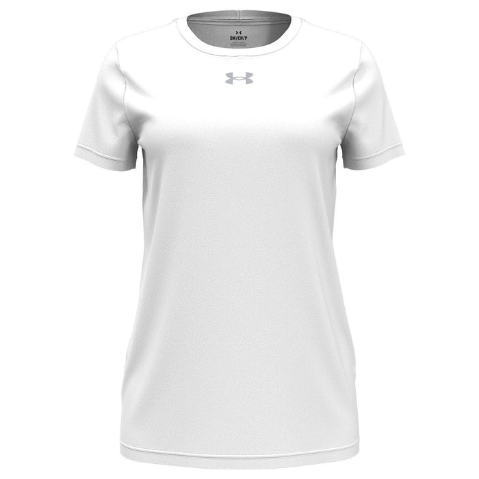 Under Armour Ladies Team Tech T-Shirt-Under Armour-White-XS-Thread Logic