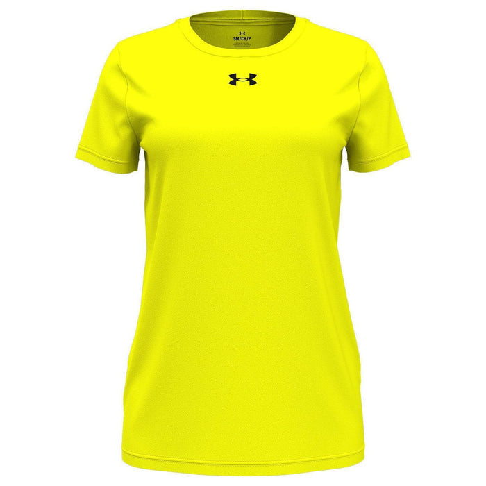 Under Armour Ladies Team Tech T-Shirt-Under Armour-Hi-Vis Yellow-XS-Thread Logic