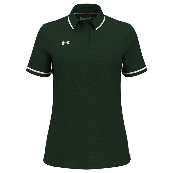 Under Armour Ladies Tipped Teams Performance Polo-Under Armour-Forest Green-XS-Thread Logic