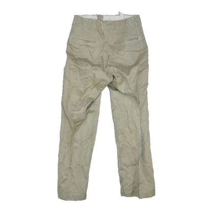 US Army 1950s Khaki Chino Trousers - 29x28, Small - US Army Surplus - Dress Trousers