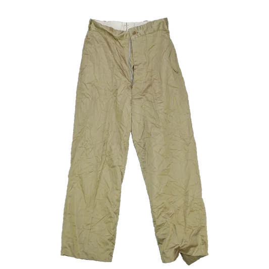 US Army 1960s Khaki Chino Trousers - 28x32, Small - US Army Surplus - Dress Trousers