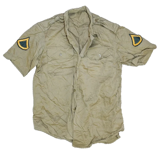 US Army Khaki Short Sleeve Service Dress Shirt - Medium - US Army Surplus - Service Shirts