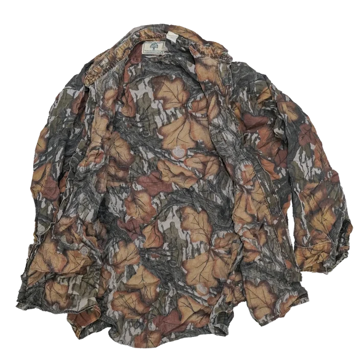 US Made Mossy Oak Fall Camo Field Shirt - XLarge - Army & Outdoors - Field Shirts