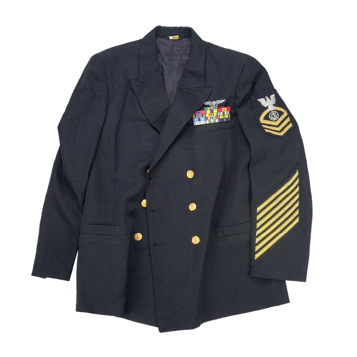 US Navy Service Dress Jacket w/ Ribbon Bars - 44L, XLarge - US Navy Surplus - Dress Jackets