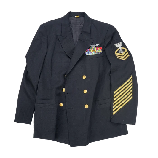 US Navy Service Dress Jacket w/ Ribbon Bars - 44L, XLarge - US Navy Surplus - Dress Jackets