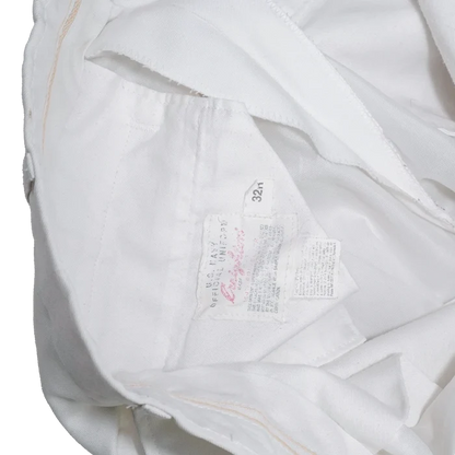 US Navy White Service Dress Trousers - 32R, Medium - US Navy Surplus - Dress Trousers