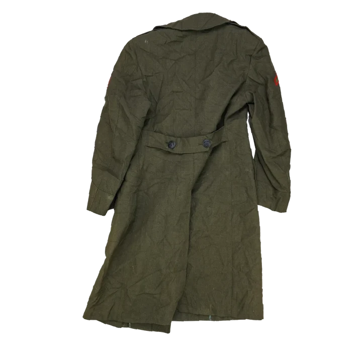 USMC Olive Wool Overcoat - 36S, Small - USMC Surplus - Great Coats