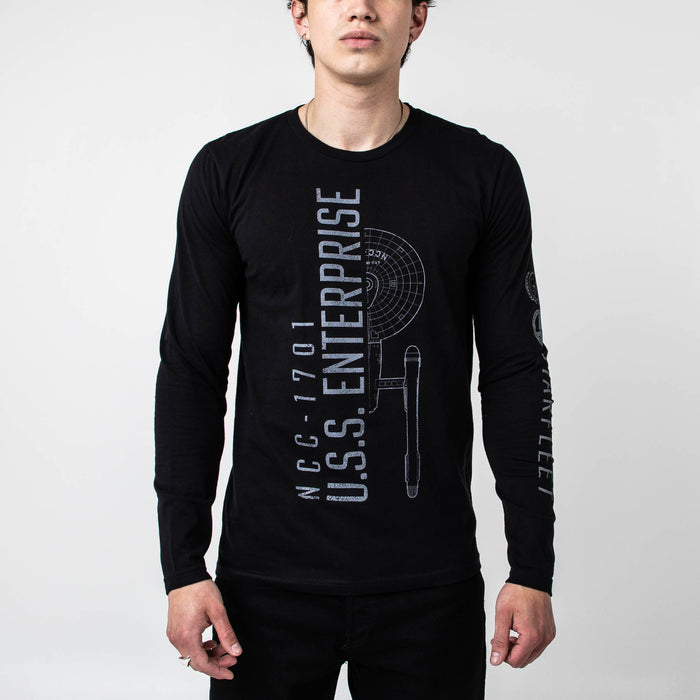 USS Enterprise NCC-1701 Starfleet Long Sleeve - Heroes & Villains-Star Trek-Long Sleeve