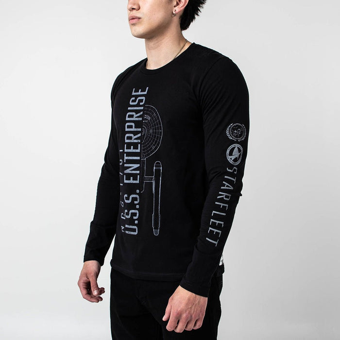 USS Enterprise NCC-1701 Starfleet Long Sleeve - Heroes & Villains-Star Trek-Long Sleeve