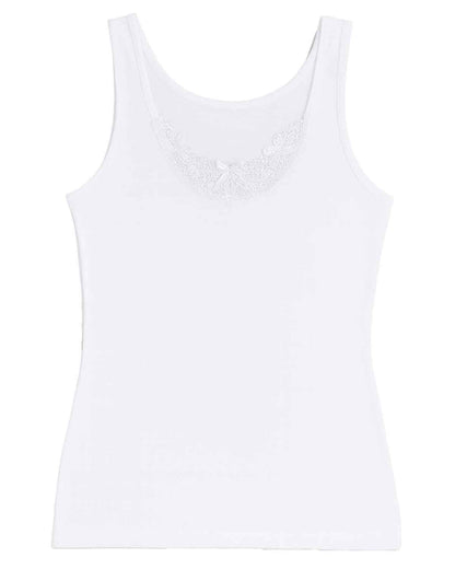 Vedonis Seamless Embroidered Sleeveless Camisole - White - Country Collection