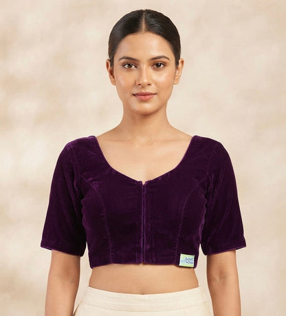 Velvet plain Blouse 👚( 34 to 42 size