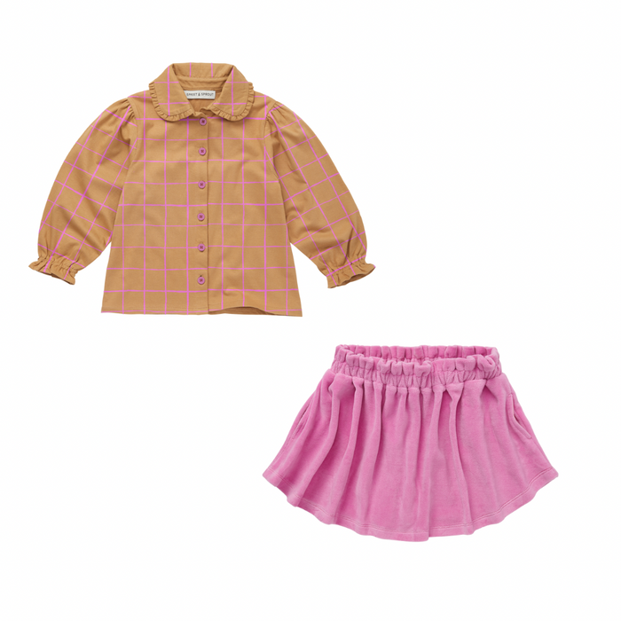 Velvet Skirt Purple Pink
