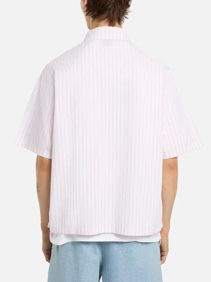 DICKIES Venedocia Stripe Shirt SS - White - Uncategorized GÖMLEK