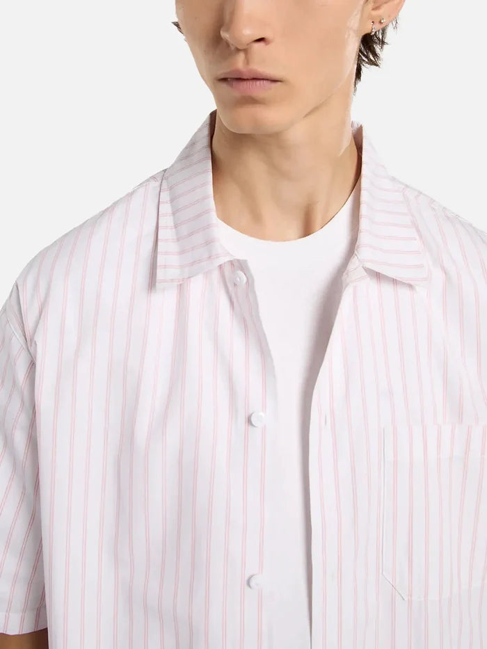 DICKIES Venedocia Stripe Shirt SS - White - Uncategorized GÖMLEK