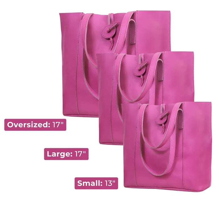 Verona Leather Tote Bag Combo for Women - Pink