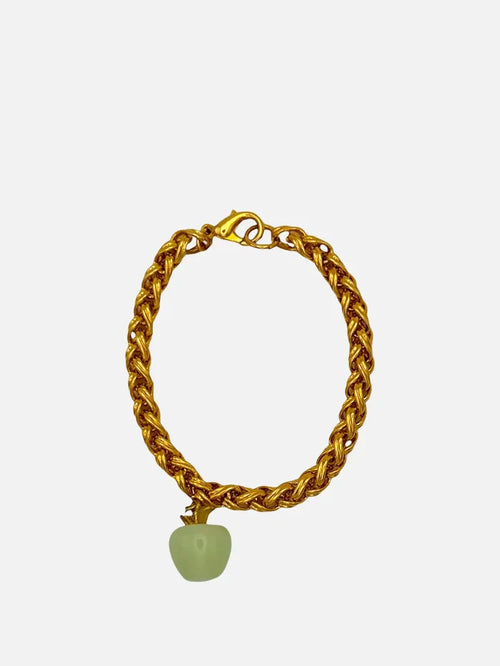 NES VINTAGE Vintage Altın Kaplama Quartz Renkli Elma Charm’lı Bilezik - BİLEKLİK