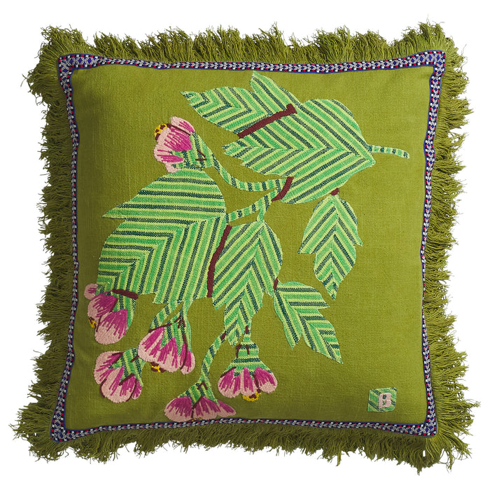Vivi Appliqué Cushion - Juniper Feather Insert