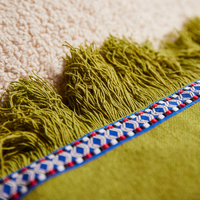 Vivi Appliqué Cushion - Juniper Feather Insert