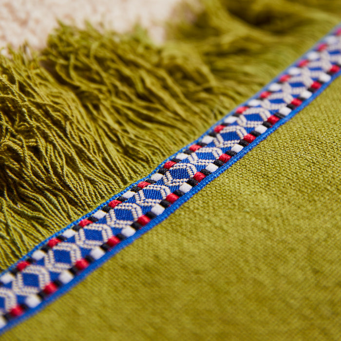 Vivi Appliqué Cushion - Juniper Feather Insert