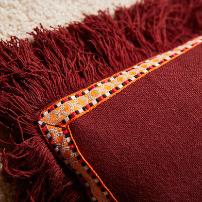 Vivi Appliqué Cushion - Rosewood Feather Insert