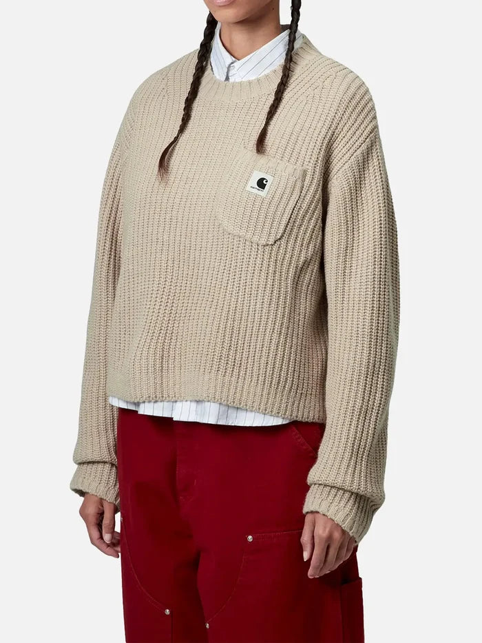 CARHARTT WIP W' Mira Sweater - Fleur De Sel - Sweaters KAZAK