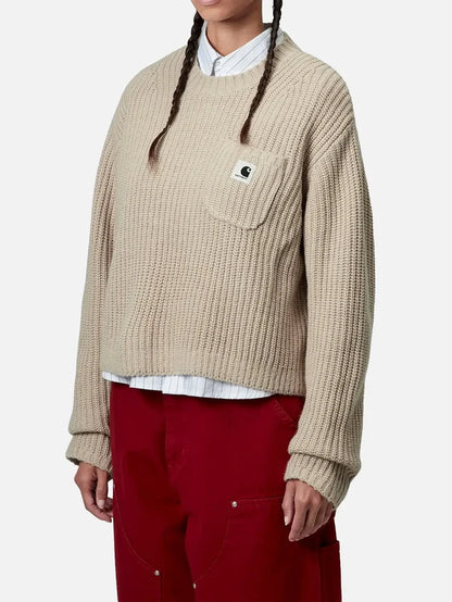 CARHARTT WIP W' Mira Sweater - Fleur De Sel - Sweaters KAZAK