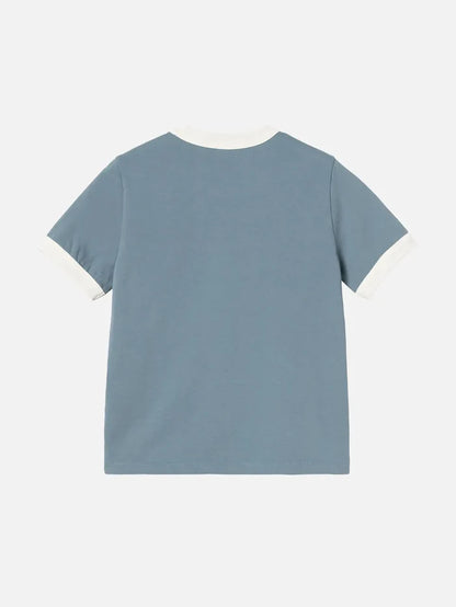 CARHARTT WIP W' S/S Reminiscing Ringer T-S - Velvet Blue Heavy - T-Shirts T-SHIRT