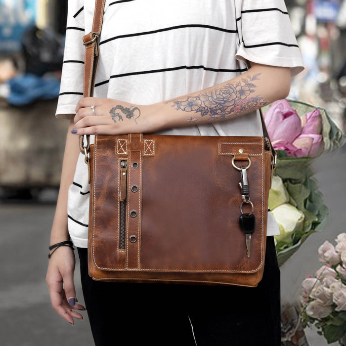 Walker Leather Messenger Bag