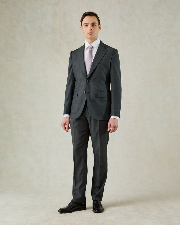 Watson Wool Pindot Suit Charcoal