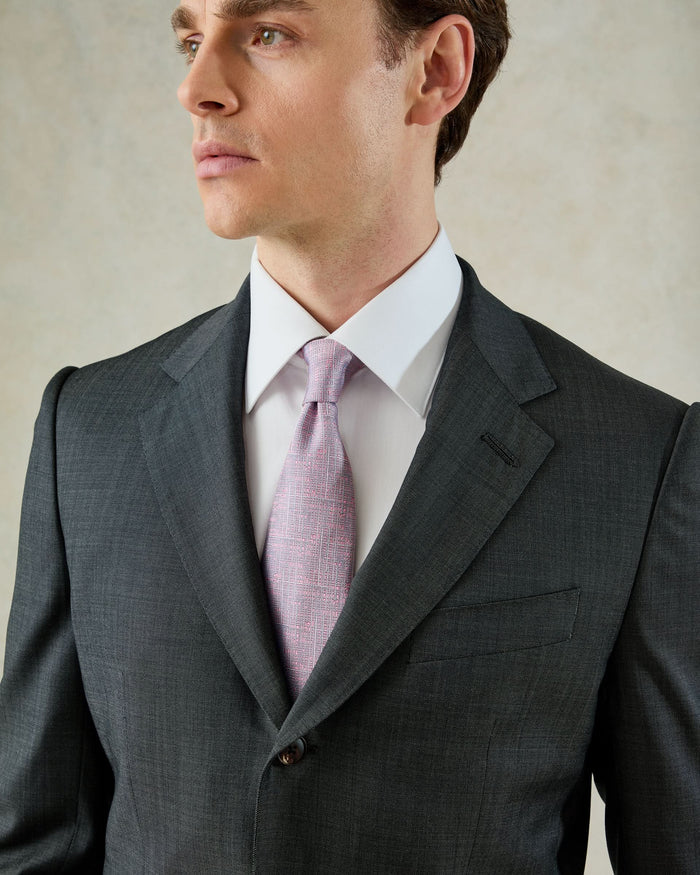 Watson Wool Pindot Suit Charcoal