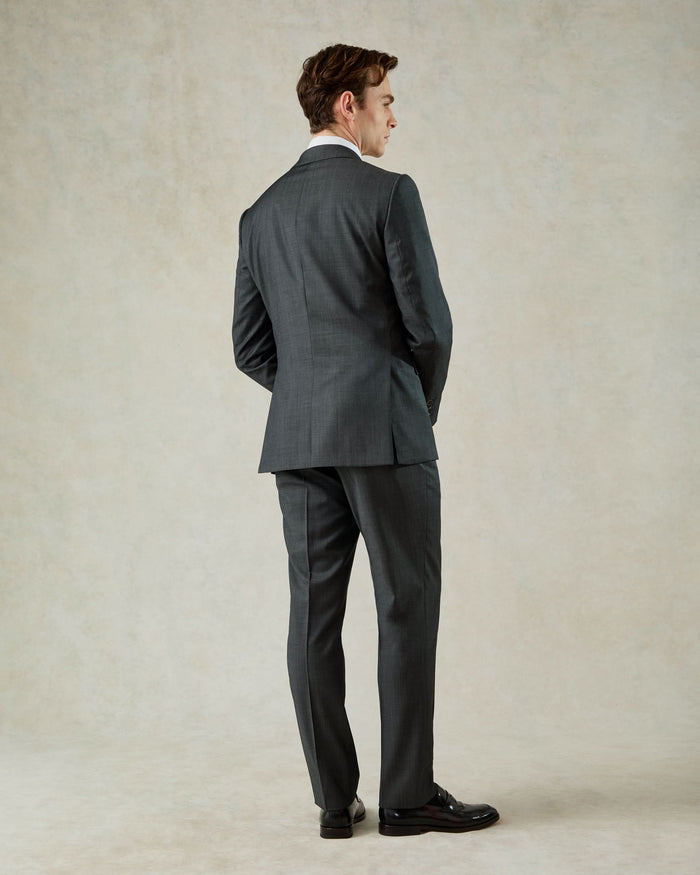 Watson Wool Pindot Suit Charcoal
