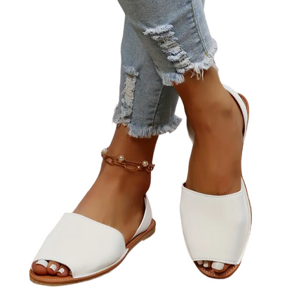 Women's Peep Toe Flat Sandals
