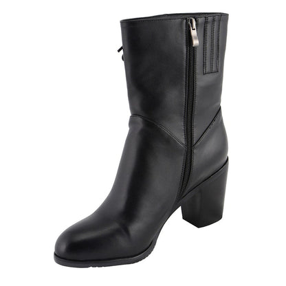Women's Side Lace Riding Boot: Features:

Synthetic Leather Upper
Anti-Slip Bottom
Riding Heel, Laced Side
Side Zipper Entry