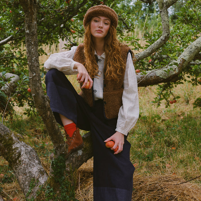 Women's Teddy Wool Cloud Hat - Brown