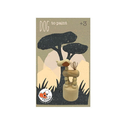 Wooden Push-up Dog Paint Kit