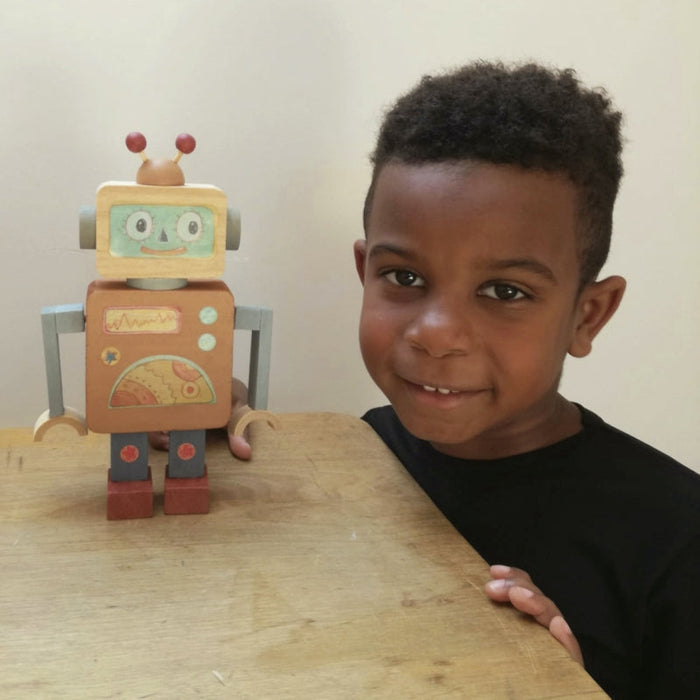 Wooden Robot Paint Kit