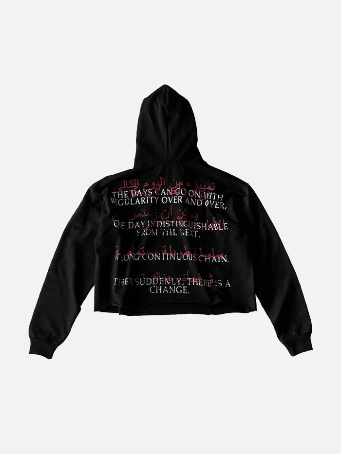 QUITEOFTEN Wounded Change Hoodie - Black - SWEATSHIRT