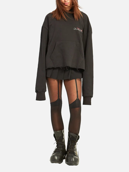 QUITEOFTEN Wounded Change Hoodie - Black - SWEATSHIRT