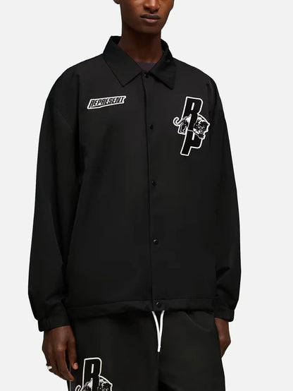 PUMA Puma x Represent Hoops Coach Jacket - Black - Sport Jackets CEKET