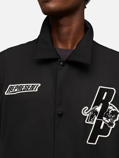 PUMA Puma x Represent Hoops Coach Jacket - Black - Sport Jackets CEKET