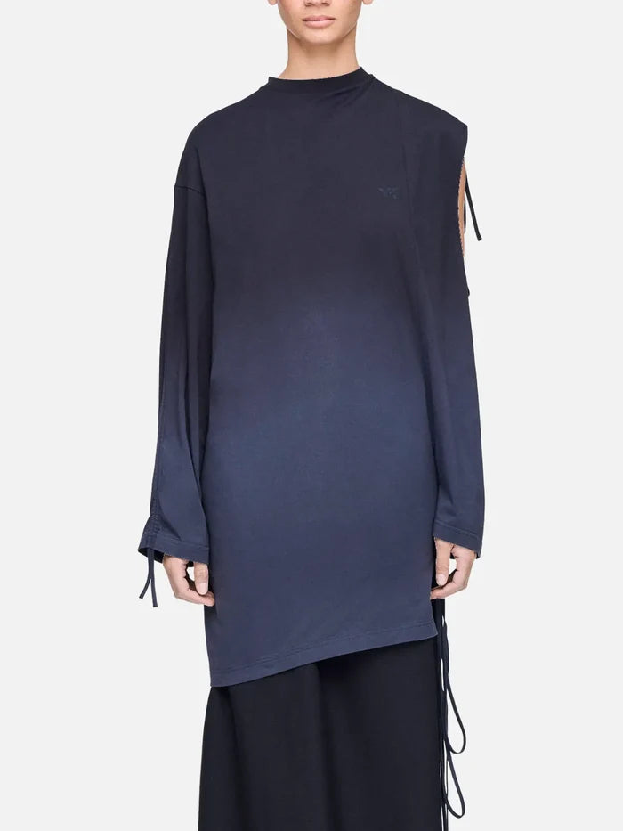 Y-3 Y-3 Dip Dye Cinched Drape T-Shirt - Black - T-Shirts T-SHIRT